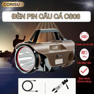 Đèn soi phao câu đài, đèn pin câu cá CS08 kèm chân đế, khả năng chống nước mạnh mẽ, dẫn dụ cá