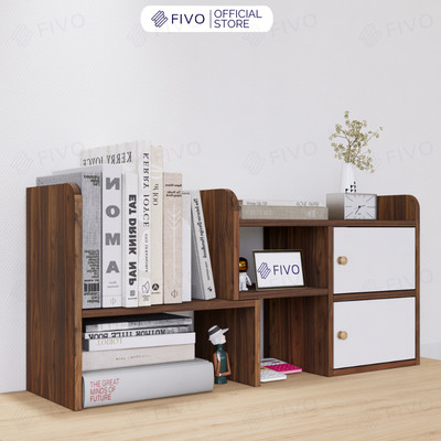 Kệ Sách Gỗ Mini Để Bàn Đa Năng FIVO FB23 Điều Chỉnh Linh Hoạt, Lắp Ghép Tiện Lợi, Trang Trí Góc Làm Việc Và Học Tập