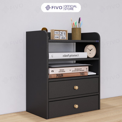 Kệ Sách Gỗ Mini Để Bàn FIVO FB27 Đa Năng, Dễ Lắp Ráp, Tiết Kiệm Không Gian, Gọn Gàng Góc Học Tập Và Làm Việc