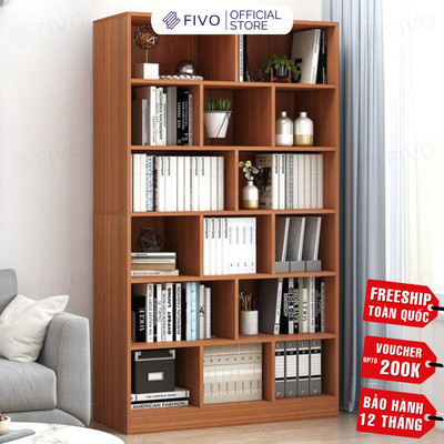 [Freeship Toàn Quốc] Kệ Sách Gỗ Để Sàn Cao Cấp FIVO FB70, Tấm Lưng Dày Dặn, Dễ Dàng Lắp Ráp, Thiết Kế Thanh Lịch