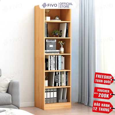 [Freeship Toàn Quốc] Kệ Sách Đứng Thông Minh FIVO Mẫu FB70, Tấm Lưng Chắc Chắn, Tặng Phụ Kiện Lắp Ráp (40x24x179cm)
