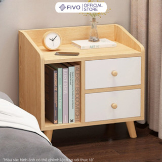 Kệ Tủ Đầu Giường Gỗ Mini Nhiều Ngăn Đẹp Hiện Đại FIVO Phong Cách Châu Âu Sang Trọng, Phù Hợp Cho Mọi Kiểu Phòng