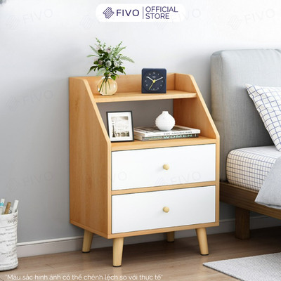 Tủ Đầu Giường Gỗ Mini Nhiều Ngăn FIVO FT30 Phong Cách Châu Âu Sang Trọng, Dễ Dàng Lắp Ráp, Decor Tiện Lợi, Gọn Gàng