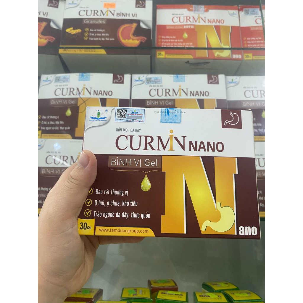 Hỗn dịch dạ dày CURMIN NANO BÌNH VỊ GEL hộp 30 gói