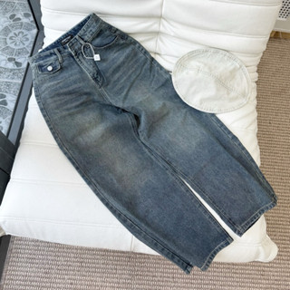 [Q15] Quần jean suông nữ vải cao cấp ĐAI TÚI NẤP