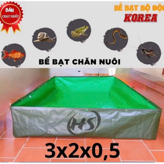 Bể bạt xanh đen nuôi ốc ếch cá lươn tôm cua baba... Tặng van xả nước - Ấn mua để chọn kích thước