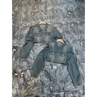 AK264  Áo khoác jean xanh
