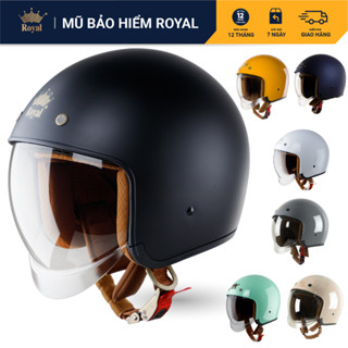 Mũ Bảo Hiểm 3/4 Royal M139 Kính Âm Chính Hãng, Nón Bảo Hiểm 3/4 Royal Có Kính Nam Nữ Chính Hãng
