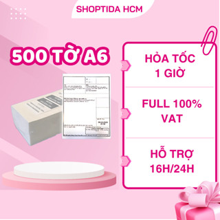 Giấy in nhiệt A6 Shoptida 500 tờ/ tệp, kích thước 10*15cm 3 lớp tự dán chống nước, sử dụng cho máy in đơn hàng SP46
