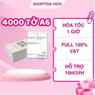 Giấy in nhiệt Shoptida 4000 tờ A6 10*15cm 3 lớp tự dán chống nước, sử dụng cho máy in