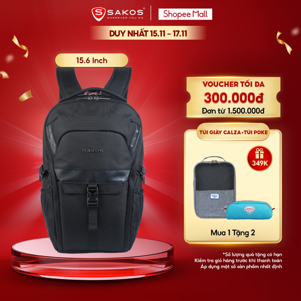 Balo Laptop Du Lịch Thời Trang Cao Cấp SAKOS FIERY 15.6 Inch (15.6")