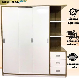 Tủ Nhựa Đài Loan Của Lùa 3 Buồn Có Kệ Trang Trí Decor Phòng, Tủ Nhựa Quần Áo Của Trượt Bảo Hành 5 Năm, Miễn Phí Lắp Đặt