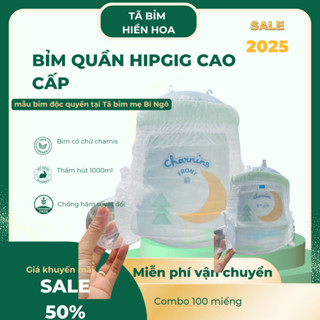  Tã Bỉm quần charnis cao cấp cho bé tiểu nhiều thấm hút 1000ml 100 M 100L 100XL 100XXL 100XXXL hipgig 