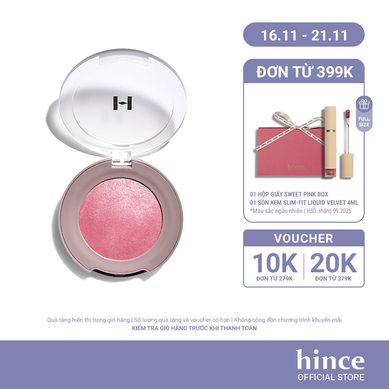 Má Hồng Dạng Phấn Dẻo hince True Dimension Glow Cheek