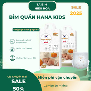  Bỉm quần Hana kids xuất HÀN cao cấp M50 L50 XL50 XXL50 bịch 50 miếng  SIÊU CHỐNG HĂM  