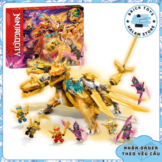 [Đang HOT] Đồ chơi lắp ráp Ninjago 11074 7014 - Mô hình lắp ghép Ninjagocity Rồng vàng bốn đầu