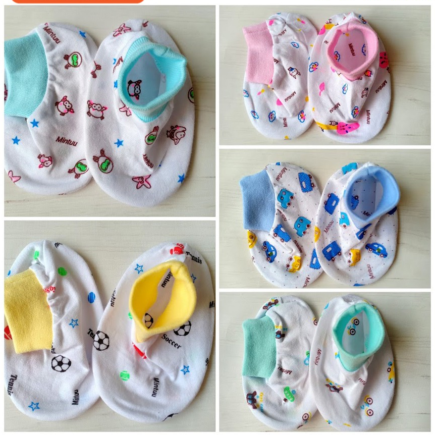 Set 2 Đôi bao chân Bo Bông Mintu cho bé sơ sinh