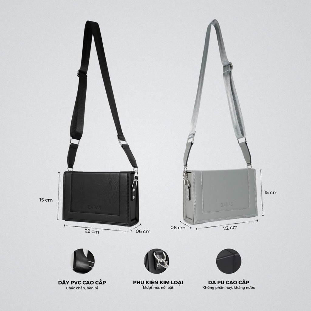 Túi đeo chéo hộp MURPHY BAG - BARAS VIETNAM - Túi đeo chéo thời trang nam | BigBuy360 - bigbuy360.vn