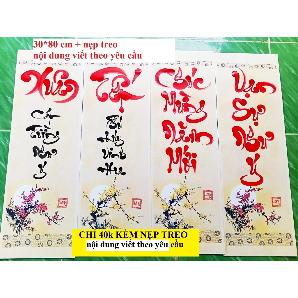 liểng đỏ tết, giá tốt, viết theo yêu cầu