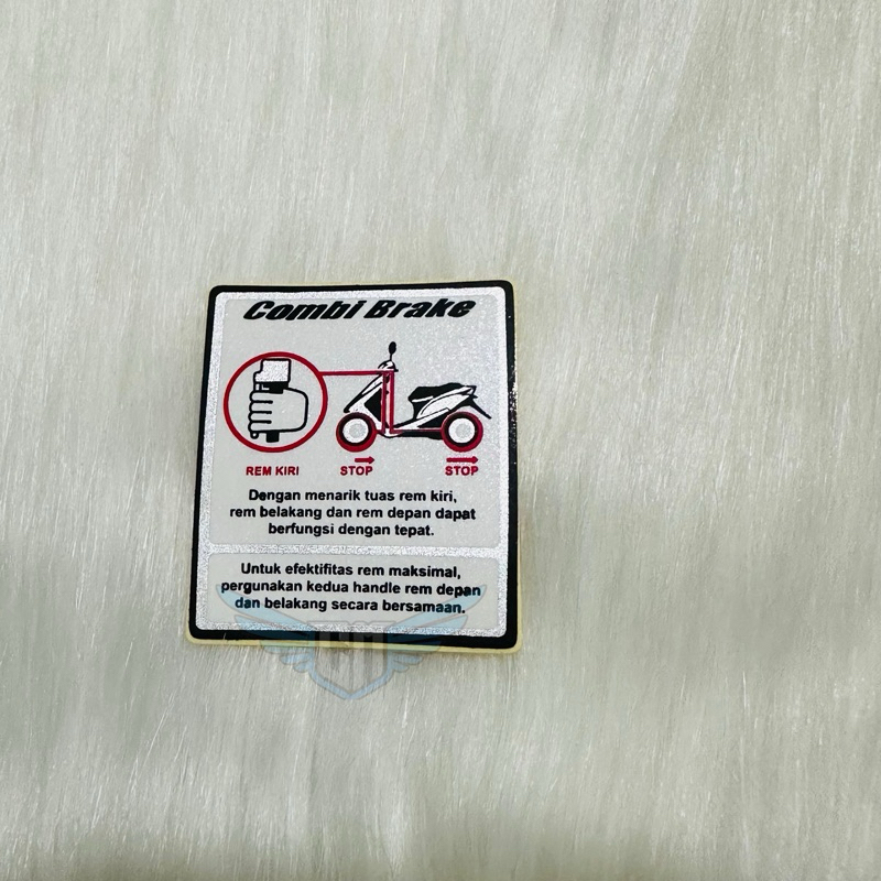 Tem Combi Brake Dán Bợ Cổ Vario/Click 2015-2017 Nhãn Dán