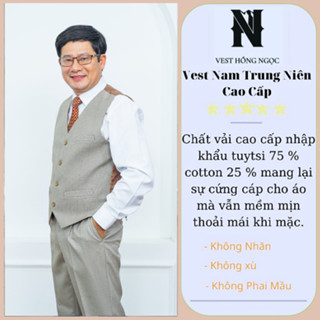 Áo Gi Lê Nam Trung Niên Thương Hiệu Hồng Ngọc Sang Trọng Lịch Lãm