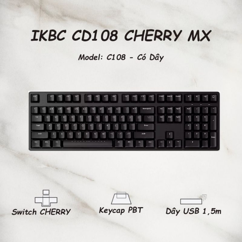Bàn Phím Có Dây IKBC C108, C87 Switch Cherry