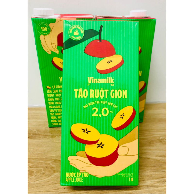 (BAO BÌ MỚI) Nước táo ép Vinamilk 1 lít