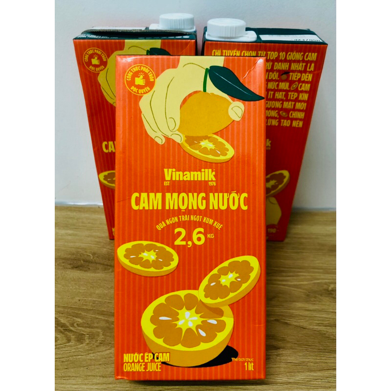 (BAO BÌ MỚI) Nước cam ép Vinamilk 1 lít