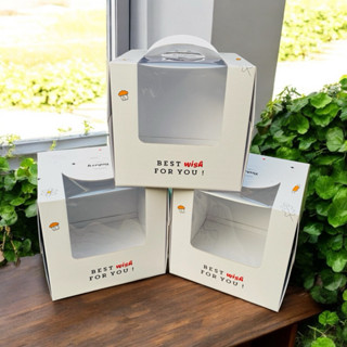 Combo 5 hộp bánh kem kính tràn size 30 cao 25 cm.( kèm đế )