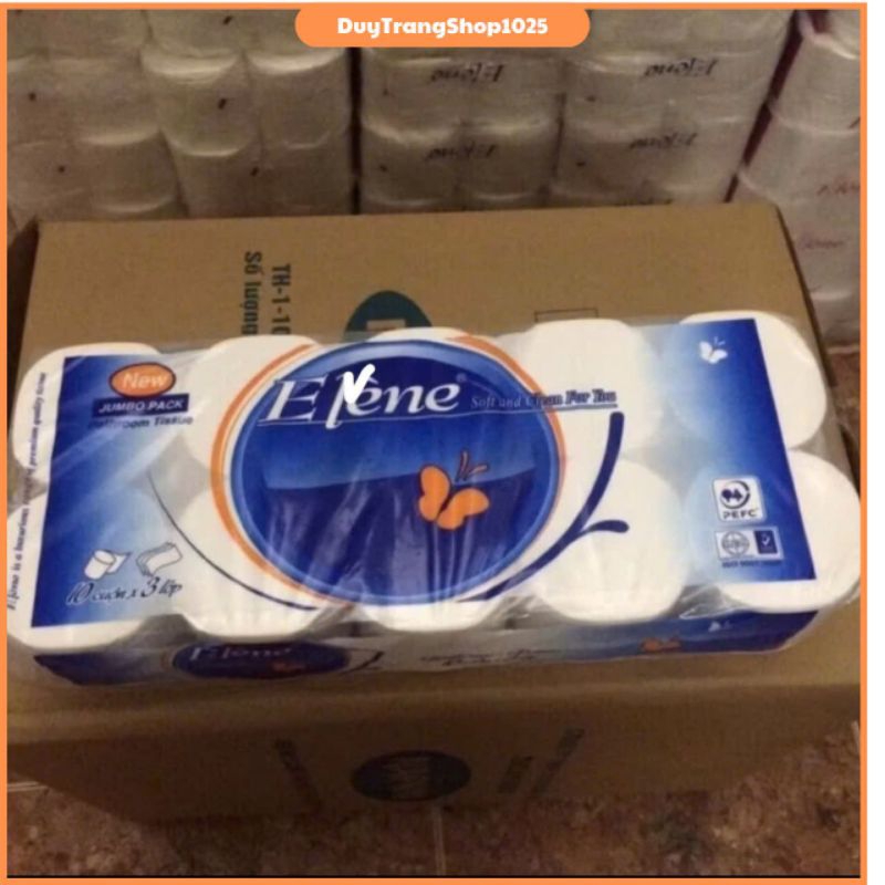 GIẤY VỆ SINH Elene 3 LỚP MỀN MỊN VÀ DẺO DAI