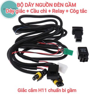 (12V) Bộ dây nguồn Relay Công tắc 12V dành cho đèn bi, đèn cản gầm ô tô