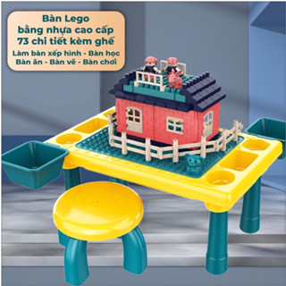Bộ đồ chơi lego cao cấp kèm bàn học có ghế cho bé (quà Moony)