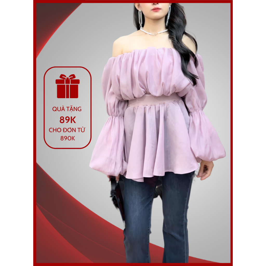 Áo trễ vai chun eo IZZIE A116