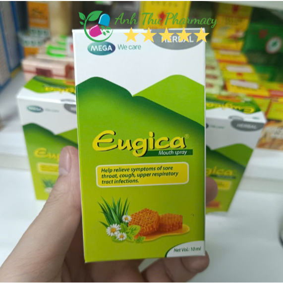 Xịt họng thảo dược Eugica Mega We Care 10ml