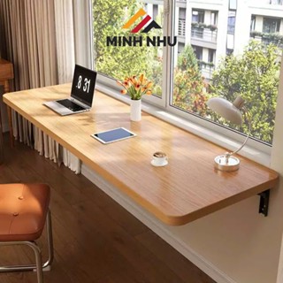 Bàn làm việc treo tường gấp gọn Minh Như bàn học thông minh đa năng khung sắt chắc chắn mặt bàn gỗ MDF cao cấp - D59