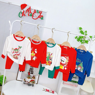 NOEL 001 (9-26kg) BỘ DÀI TAY NOEL CHẤT THUN LẠNH MINKY CHO BÉ TRAI BÉ GÁI