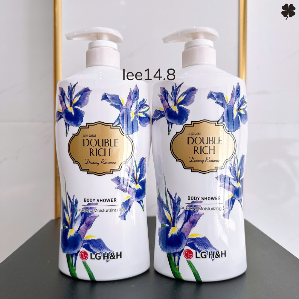 COMBO 2 Chai Sữa tắm Double Rich hương hoa lris Tím giúp tăng cường độ ẩm cho da 800g