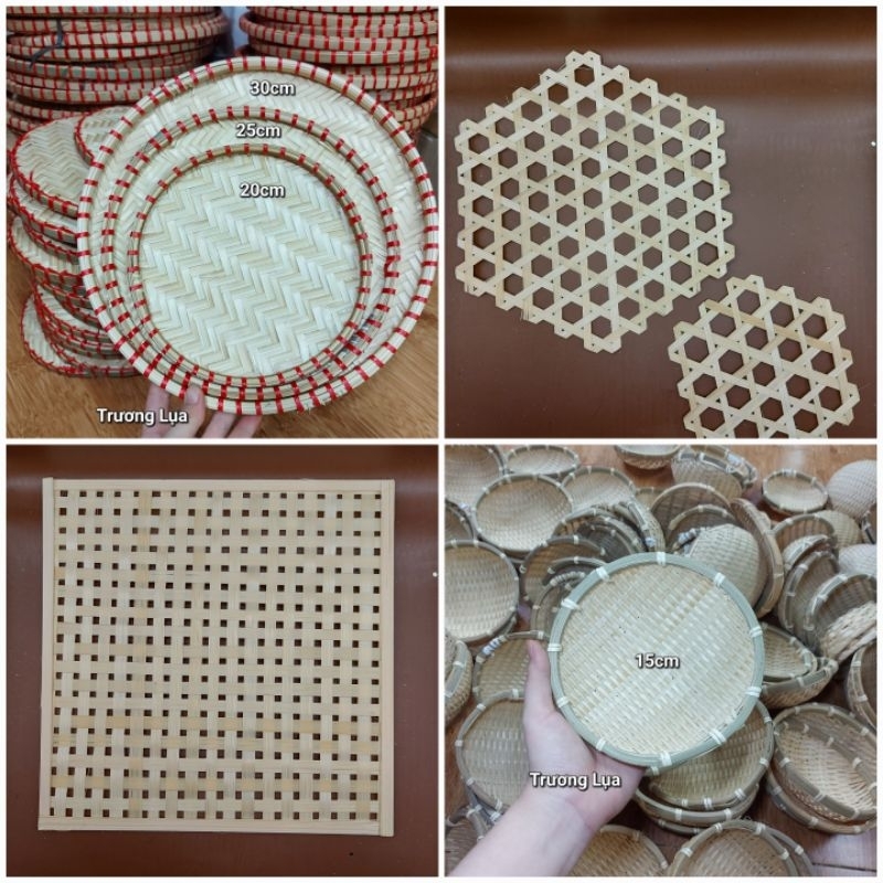 Thúng tre / Rổ tre mini 13cm / mẹt tre - phên