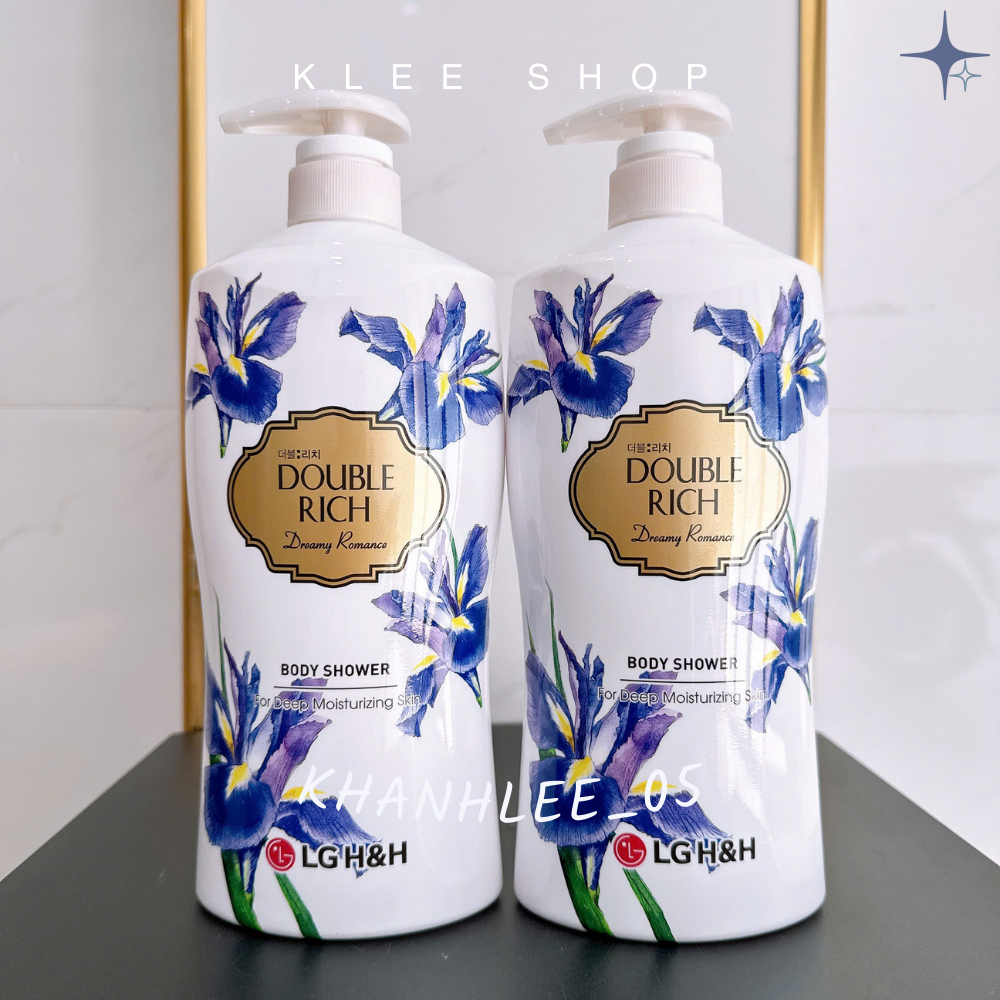 COMBO 2 Chai Sữa tắm Double Rich hương hoa giúp tăng cường độ ẩm cho da 800g ( hương hoa lris Tím )