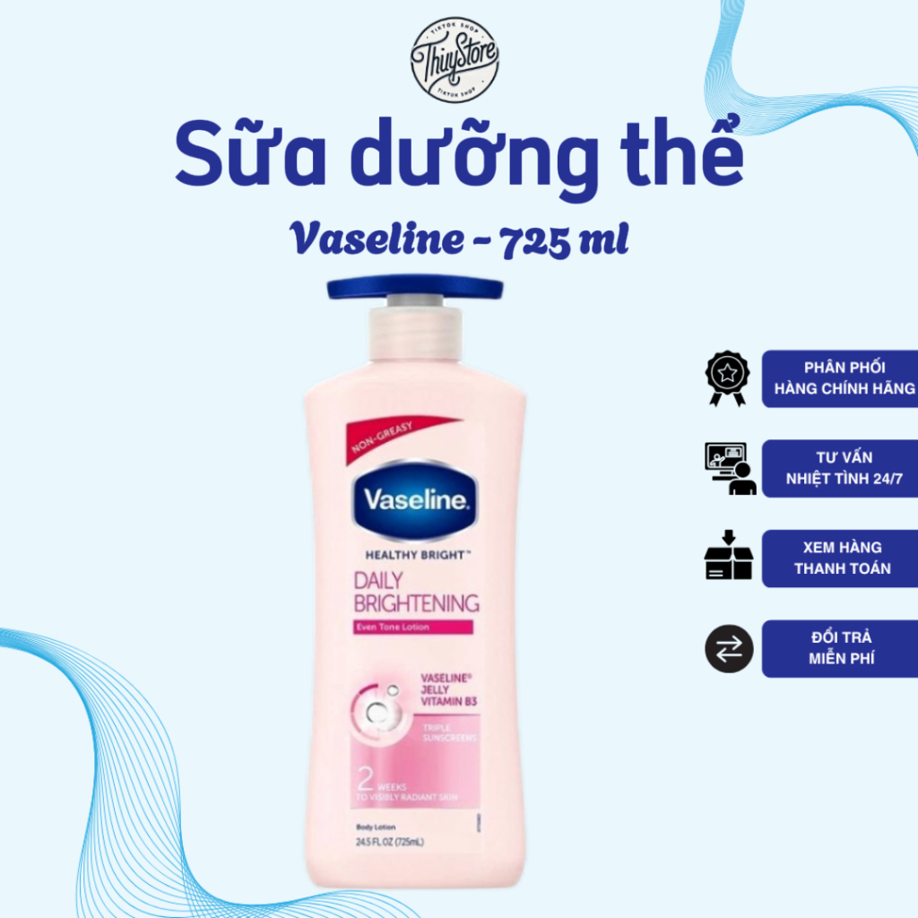 Sữa Dưỡng Thể Vaseline Healthy Bright 725ml UV Lightening