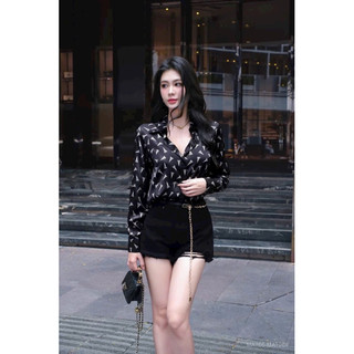 Sơ mi nữ bbr lụa cao cấp, Form rộng, dài dấu quần