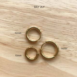 Khuyên Tai Tròn Basic Inox ko gỉ dày 2mm