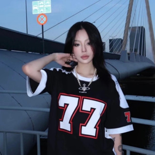  Áo Thun Bóng Rổ Số 77 Tay Ngắn Kiểu retro Mỹ Cá Tính - Áo Số 77 Form Unisex Chất 