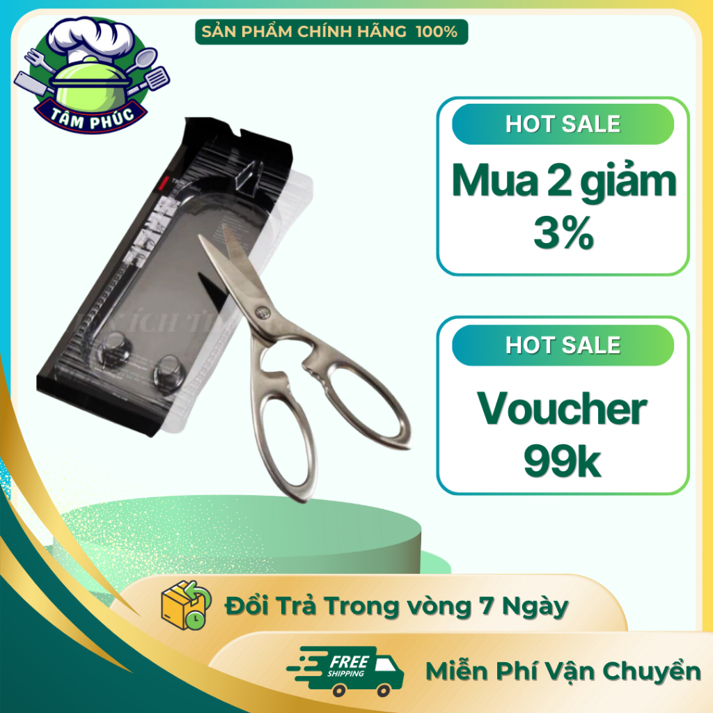 Đẳng Cấp Nhà Bếp Đức – Kéo Đa Năng Chính Hãng Thép 5CR15 kéo xịn