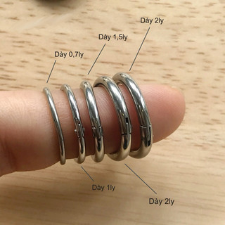 Khuyên Tai Teapear Tròn Basic Inox ko gỉ Dày 0.7mm