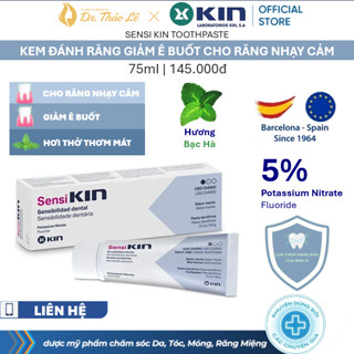 Kem Đánh Răng Sensi KIN Toothpaste Giảm Nhanh Ê Buốt, Ngăn Ngừa Tái Phát Cho Răng Nhạy Cảm 75ml