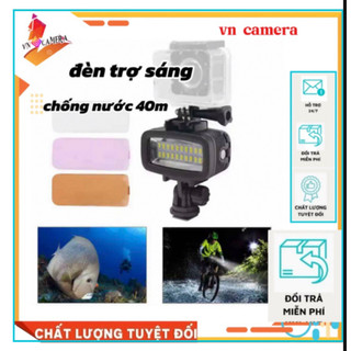 đèn  trợ sáng máy quay action và điện thoại chống nước 40m