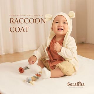Áo cardigan RACCOON COAT chất liệu Sera-Noir áo khoác mỏng cho bé trai bé gái thương hiệu Serafina Made in Việt Nam