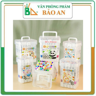 Bộ Bút màu 80/100/120 Bút Acrylic Marker 9131 Chống Nước, Vẽ Trên Mọi Chất Liệu, Lau Được VPP Bảo An