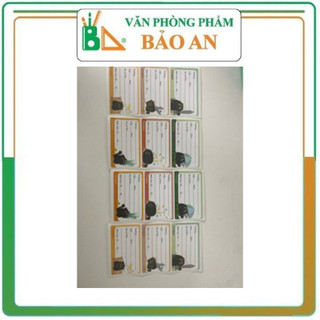 Nhãn vở Campus Meo meo (18 Nhãn/Tập) dùng để ghi họ tên đính ở tập sách vở